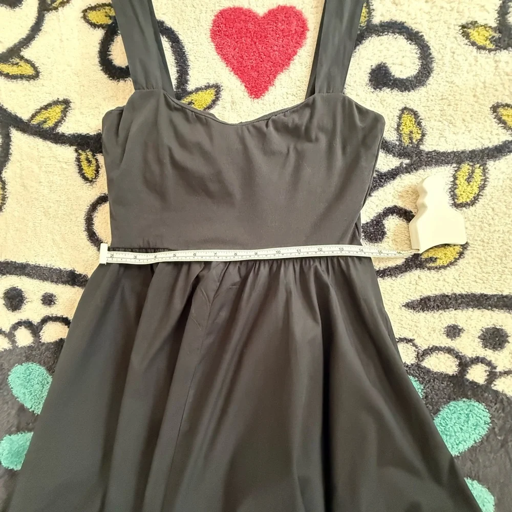 J. CREW SWEETHEART TANK DRESS POPLIN SKIRT BLACK SMALL - Picture 6 of 8